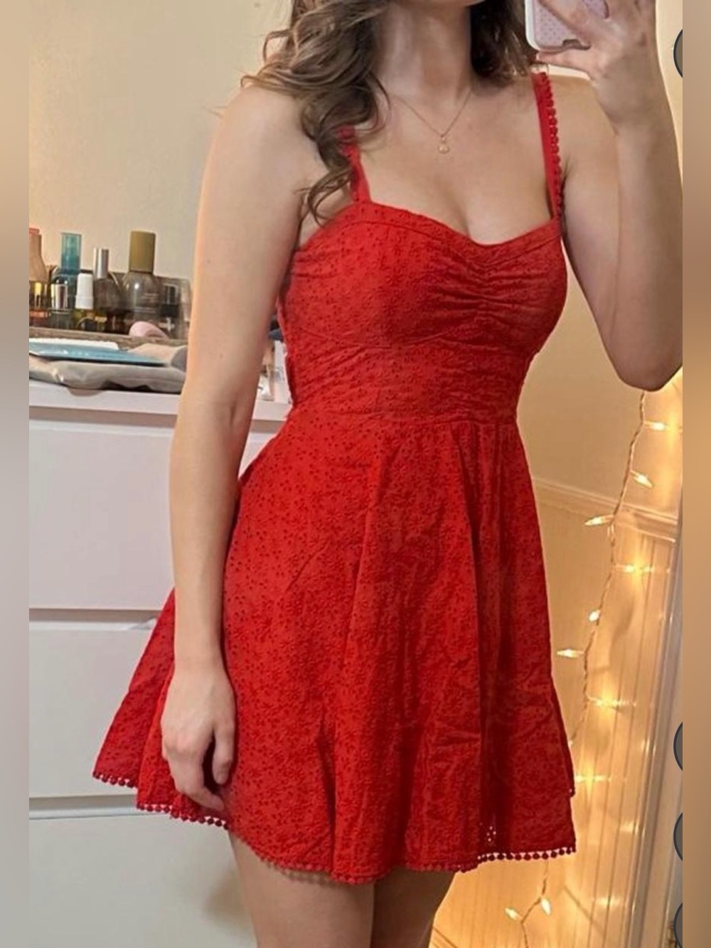 ALTAR’D STATE Sleeveless Eyelet Mini Dress - Medium